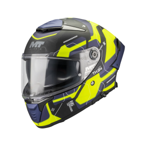 Casca integrala MT Thunder 4 SV Lumex B27 albastru/galben mat (ochelari soare integrati) - S (55/56cm), 5