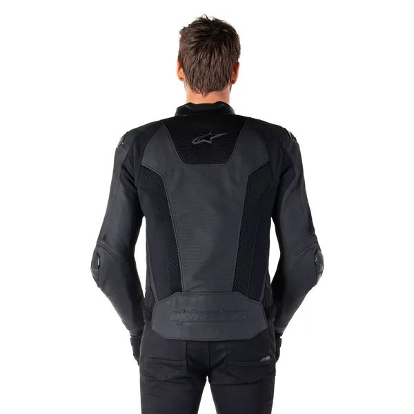 Geaca de piele sport ALPINESTARS MISSILE V3 AIRFLOW Negru/Alb 46, 26