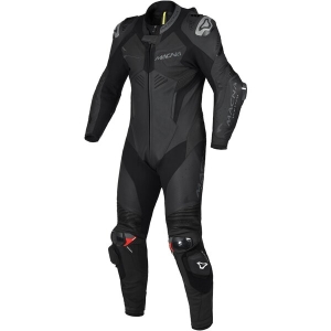 Combinezon de piele 1 piesa MACNA CHROMIQ 46 Negru/Galben fluo, 5