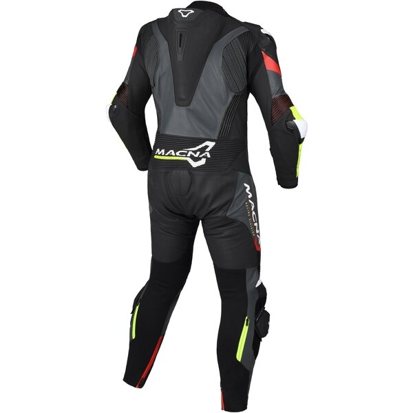 Combinezon de piele 1 piesa MACNA CHROMIQ 52 Negru/Rosu, 5