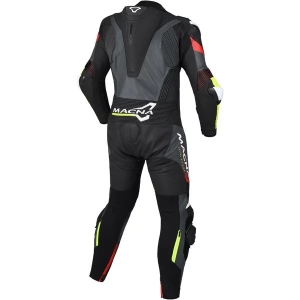 Combinezon de piele 1 piesa MACNA CHROMIQ 52 Negru/Galben fluo, 25