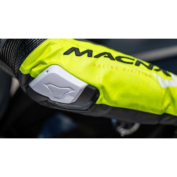 Combinezon de piele 1 piesa MACNA CHROMIQ 54 Negru/Galben fluo, 13