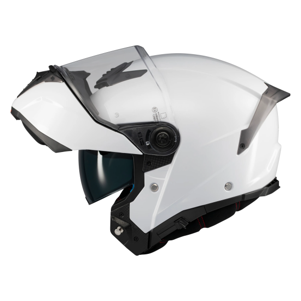 Casca modulabila MT Atom 2 SV Pure A0 alb lucios (ochelari soare integrati) Pinlock Ready - tip viziera: MT-V-35 - M (57/58cm), 2