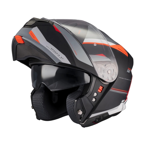 Casca modulabila MT Genesis SV Raccoon B5 rosu mat Pinlock ready - omologare noua ECE 22.06 - tip viziera: MT-V-25 - M (57/58cm), 5