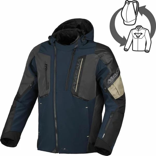 Geaca textil impermeabila MACNA ANGLE 2.0 S Albastru inchis/Negru, 29