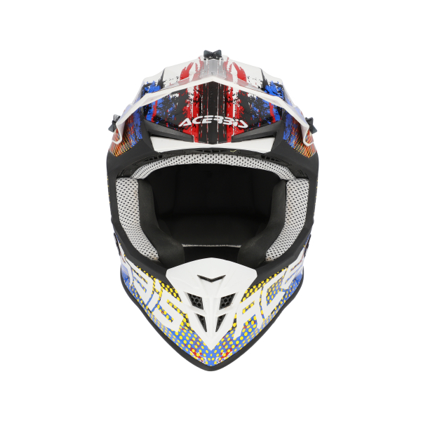 ACERBIS LINEAR 22-06 HELMET WHITE/BLUE/RED XS, 2