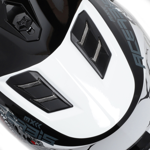ACERBIS PROFILE JUNIOR HELMET WHITE/BLACK s.50, 3
