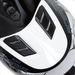 ACERBIS PROFILE JUNIOR HELMET WHITE/BLACK T56, 3