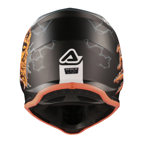 ACERBIS PROFILE JUNIOR HELMET NERO/ARANCIO FLUO s.50, 2