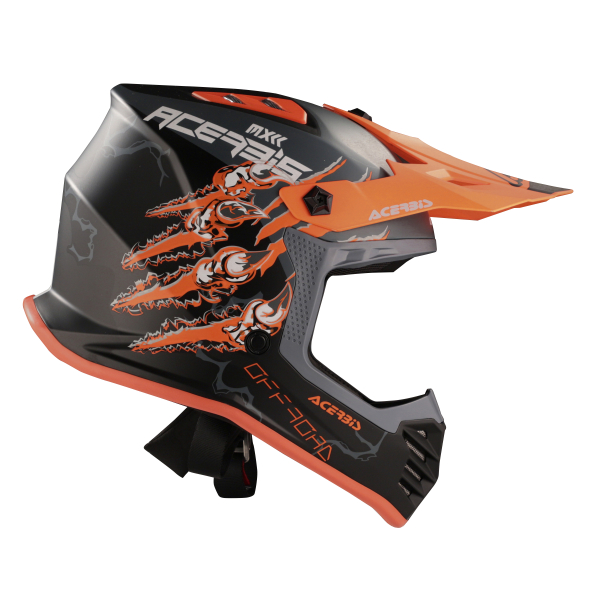 ACERBIS PROFILE JUNIOR HELMET NERO/ARANCIO FLUO s.50, 6