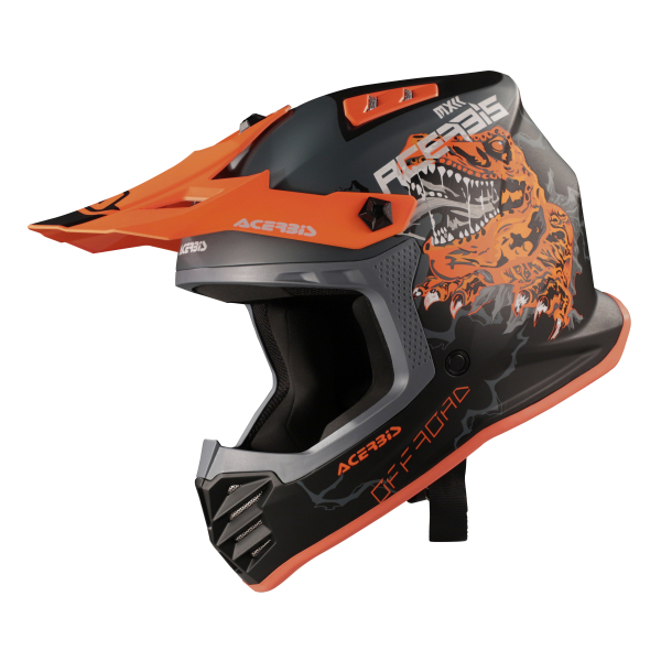ACERBIS PROFILE JUNIOR HELMET NERO/ARANCIO FLUO T56, 5