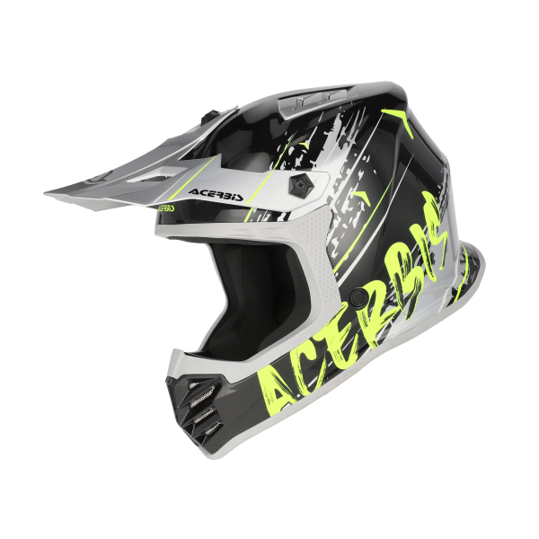 ACERBIS PROFILE JUNIOR HELMET BLACK/FLUO YELLOW T54, 5