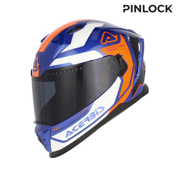 ACERBIS X-WAY GRAPHIC HELMET ORANGE/BLUE XS, 5