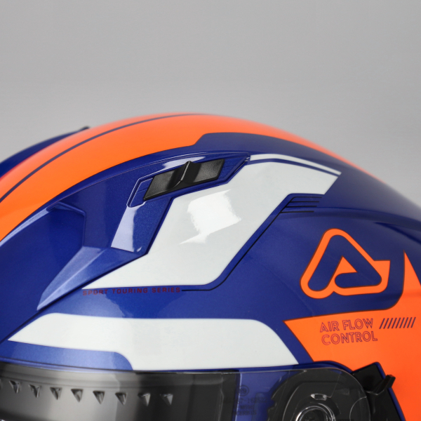 ACERBIS X-WAY GRAPHIC HELMET ORANGE/BLUE XS, 6