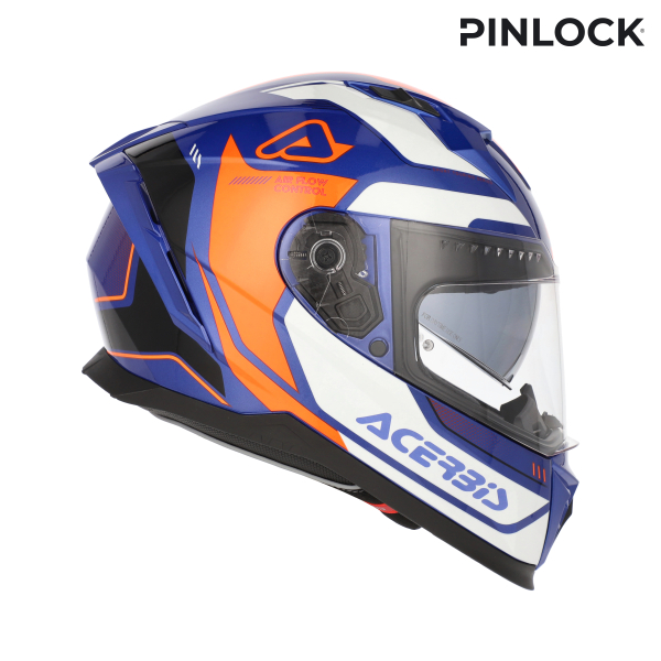 ACERBIS X-WAY GRAPHIC HELMET ORANGE/BLUE XS, 7