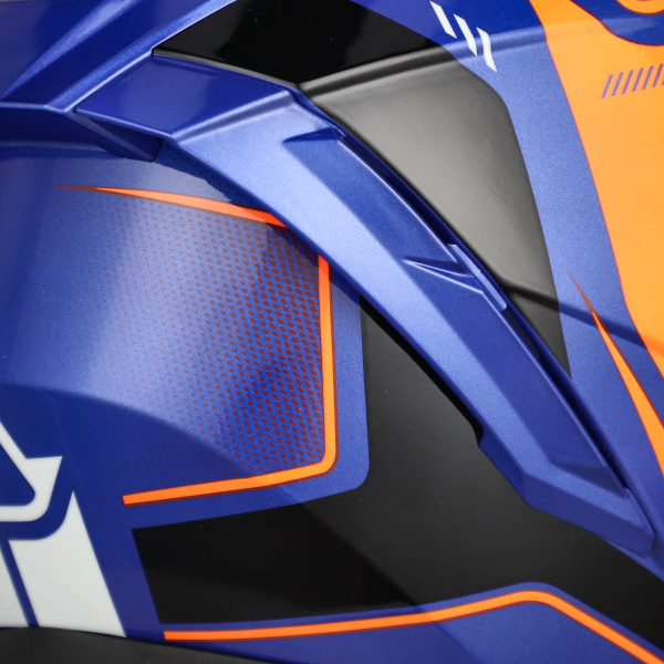 ACERBIS X-WAY GRAPHIC HELMET ORANGE/BLUE S, 4