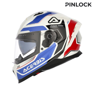 ACERBIS X-WAY GRAPHIC HELMET WHITE/BLUE L, 3