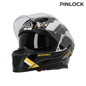 ACERBIS X-WAY GRAPHIC HELMET BLACK/YELLOW XL, 6