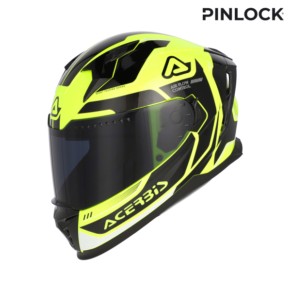 ACERBIS X-WAY GRAPHIC HELMET GIALLO FLUO/NERO XS, 2