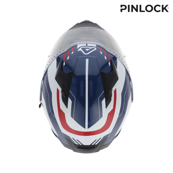 ACERBIS X-WAY GRAPHIC HELMET WHITE/BLUE/RED S, 9
