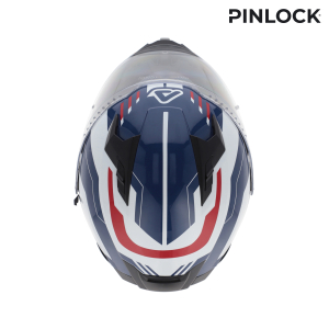ACERBIS X-WAY GRAPHIC HELMET WHITE/BLUE/RED S, 9
