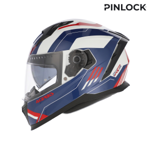 ACERBIS X-WAY GRAPHIC HELMET WHITE/BLUE/RED S, 12