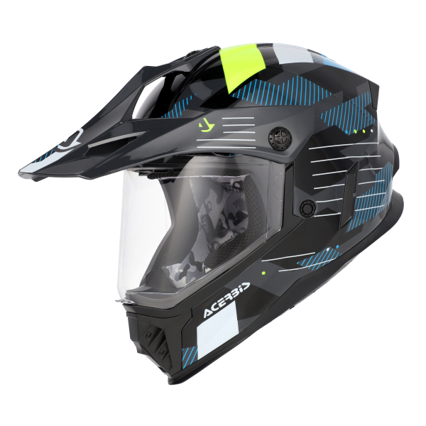 ACERBIS RIDER JUNIOR HELMET BLACK/FLUO YELLOW T54, 3