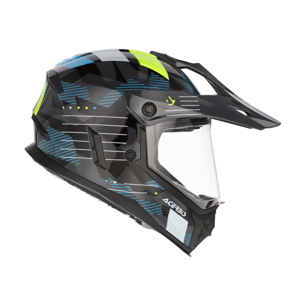 ACERBIS RIDER JUNIOR HELMET BLACK/FLUO YELLOW T54, 7