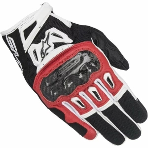 Manusi de piele vara Alpinestars SMX-2 AIR CARBON V2 L Negru/Rosu, 5