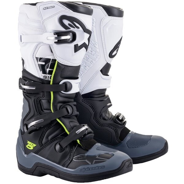 Cizme cross-enduro ALPINESTARS TECH 5 BOOT 47 Negru/Alb/Portocaliu, 8