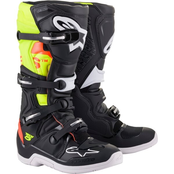 Cizme cross-enduro ALPINESTARS TECH 5 BOOT 47 Negru/Alb/Portocaliu, 21
