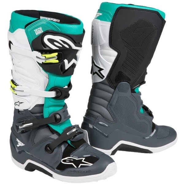 Cizme cross-enduro ALPINESTARS TECH 7 BOOT 42 Negru/Albastru/Galben fluo, 20