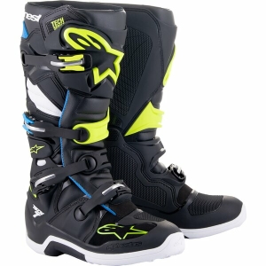 Cizme cross-enduro ALPINESTARS TECH 7 BOOT 45.5 Negru/Albastru/Galben fluo