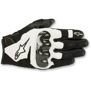 Manusi de piele vara Alpinestars SMX-1 AIR V2 S Negru/Galben fluo, 3