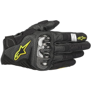 Manusi de piele vara Alpinestars SMX-1 AIR V2 M Negru/Galben fluo, 6