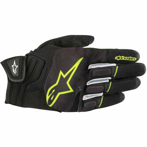 Manusi de piele vara Alpinestars ATOM S Negru/Galben fluo, 2