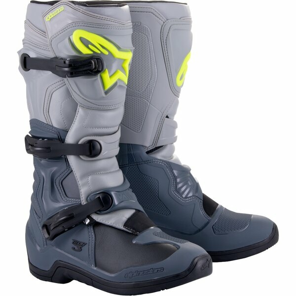 Cizme cross-enduro ALPINESTARS TECH 3 BOOT 44.5 Rosu/Albastru/Galben Fluo, 2