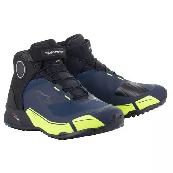 Ghete moto ALPINESTARS CR-X DRYSTAR 44 Negru/Gri/Galben fluo, 35