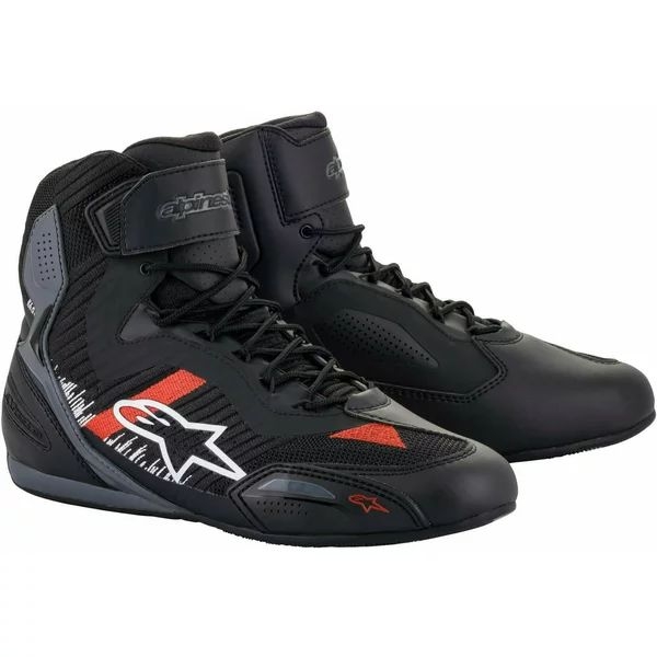 Ghete moto sport/touring Alpinestars Faster-3 RIDEKNIT Negru/Rosu 40.5, 5