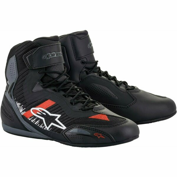 Ghete moto sport/touring Alpinestars Faster-3 RIDEKNIT 43 Negru/Rosu