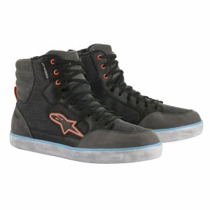 Ghete moto impermeabile Alpinestars J-6 CANVAS WP Negru/Antracit 40, 10