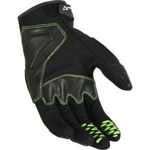 Manusi de piele vara MACNA RIME 3XL Negru/Alb/Galben Fluo, 15