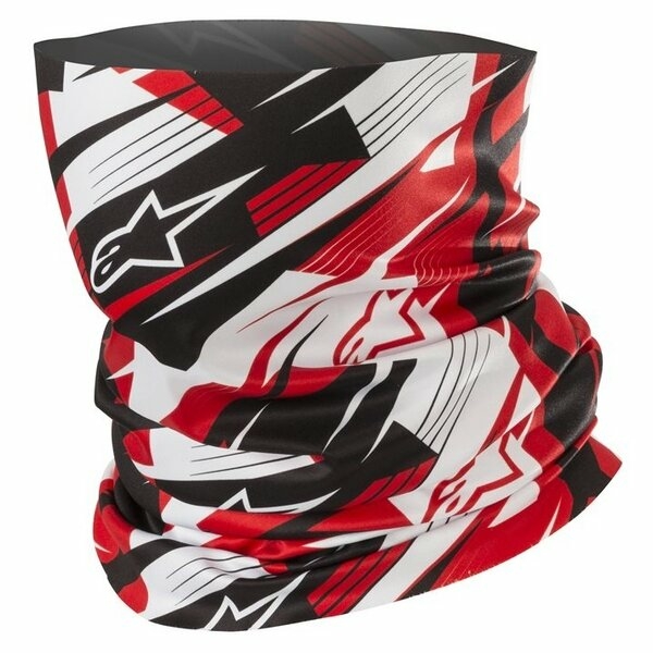 Protectie gat Alpinestars BLURRED Neck Tube Negru/Alb/Rosu, 2