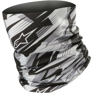 Protectie gat Alpinestars BLURRED Neck Tube Negru/Alb/Rosu, 4