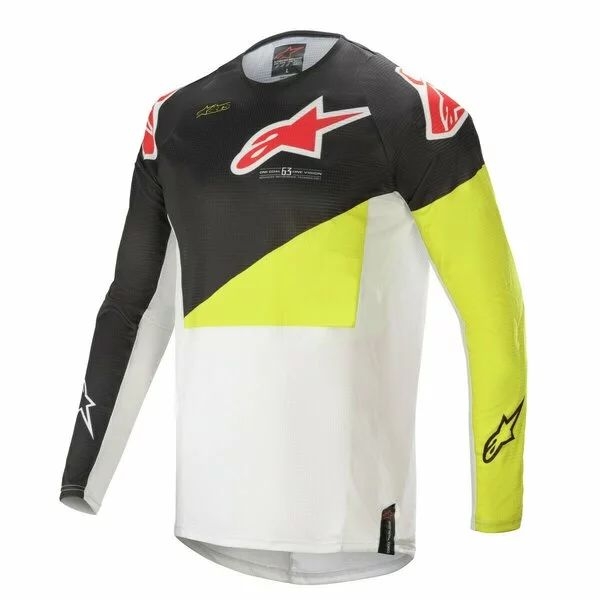 Tricou off-road Alpinestars TECHSTAR FACTORY M Negru/Galben fluo, 3