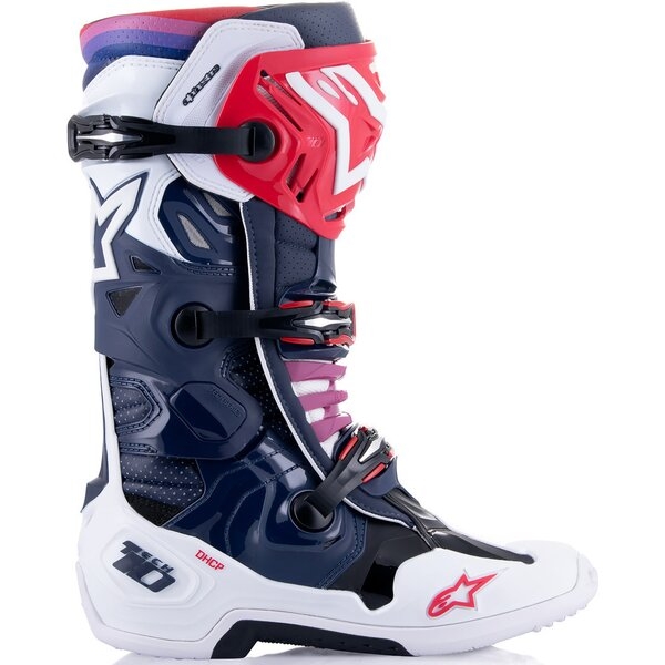 Cizme cross-enduro Alpinestars TECH 10 SUPERVENTED BOOT 44.5 Portocaliu fluo/Negru/Alb, 40