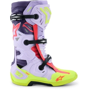 Cizme cross-enduro Alpinestars TECH 10 SUPERVENTED BOOT 45.5 Mov/Galben fluo/Roz, 32