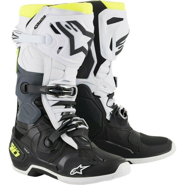 Cizme cross-enduro Alpinestars TECH 10 BOOT 40.5 Gri/Portocaliu fluo, 7