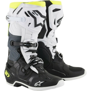 Cizme cross-enduro Alpinestars TECH 10 BOOT 44.5 Gri/Portocaliu fluo, 4