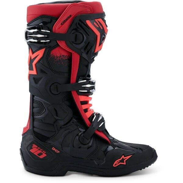 Cizme cross-enduro Alpinestars TECH 10 BOOT 45.5 Gri inchis/Albastru/Rosu fluo, 30
